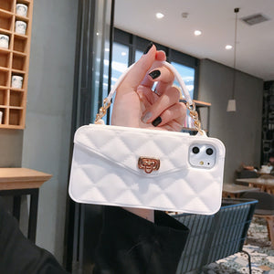 Wallet Case For iPhone With Long Chain - White / iPhone XS Max Find Epic Store