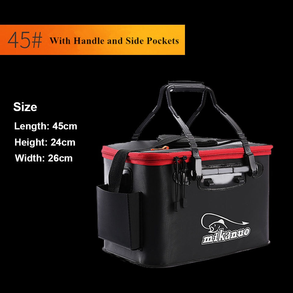 WALK FISH 11/19/23/28/35L Collapsible Folding Thicken EVA Live Fish Box Tank Bucket Camping Outdoor Fishing Tackle Equipment - Only box 28L Find Epic Store