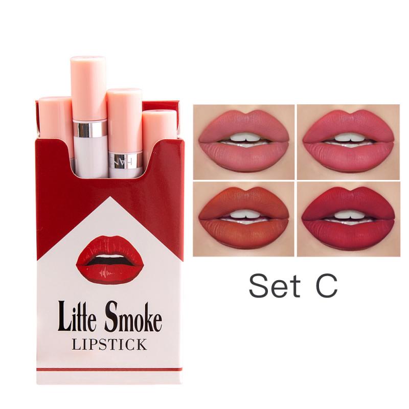 Fashion 4 Colors Velvet Matte Cigarette Lipstick - 1Set 4Pcs / Full Size Find Epic Store