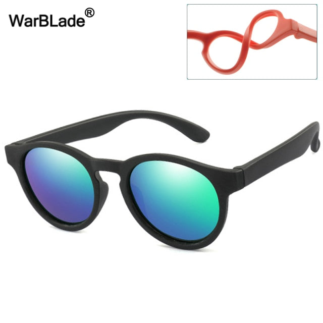 WarBlade Round Polarized Kids Sunglasses - black green gray Find Epic Store