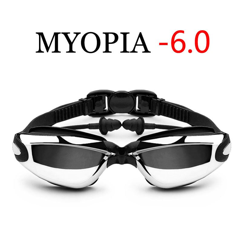 Professional Adult Swim Eyewear Waterproof Optical Diving Glasses - Myopia Black -6.0 Find Epic Store