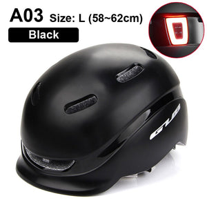 LED Light Rechargeable Cycling Mountain Road Bike Helmet - A03 Black Find Epic Store