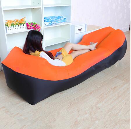 Adult Beach Lounge Chair Fast Folding camping sleeping bag Waterproof Inflatable sofa bag lazy camping Sleeping bags air bed - Orange Find Epic Store