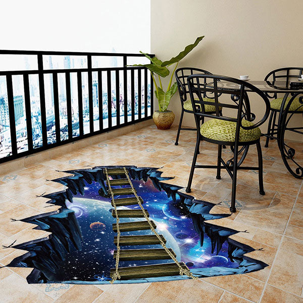 NEW Large 3d Cosmic Space Wall Sticker Galaxy Star Bridge Home Decoration for Kids Room Floor Living Room Wall Decals Home Decor - style 1 / 60x90cm Find Epic Store
