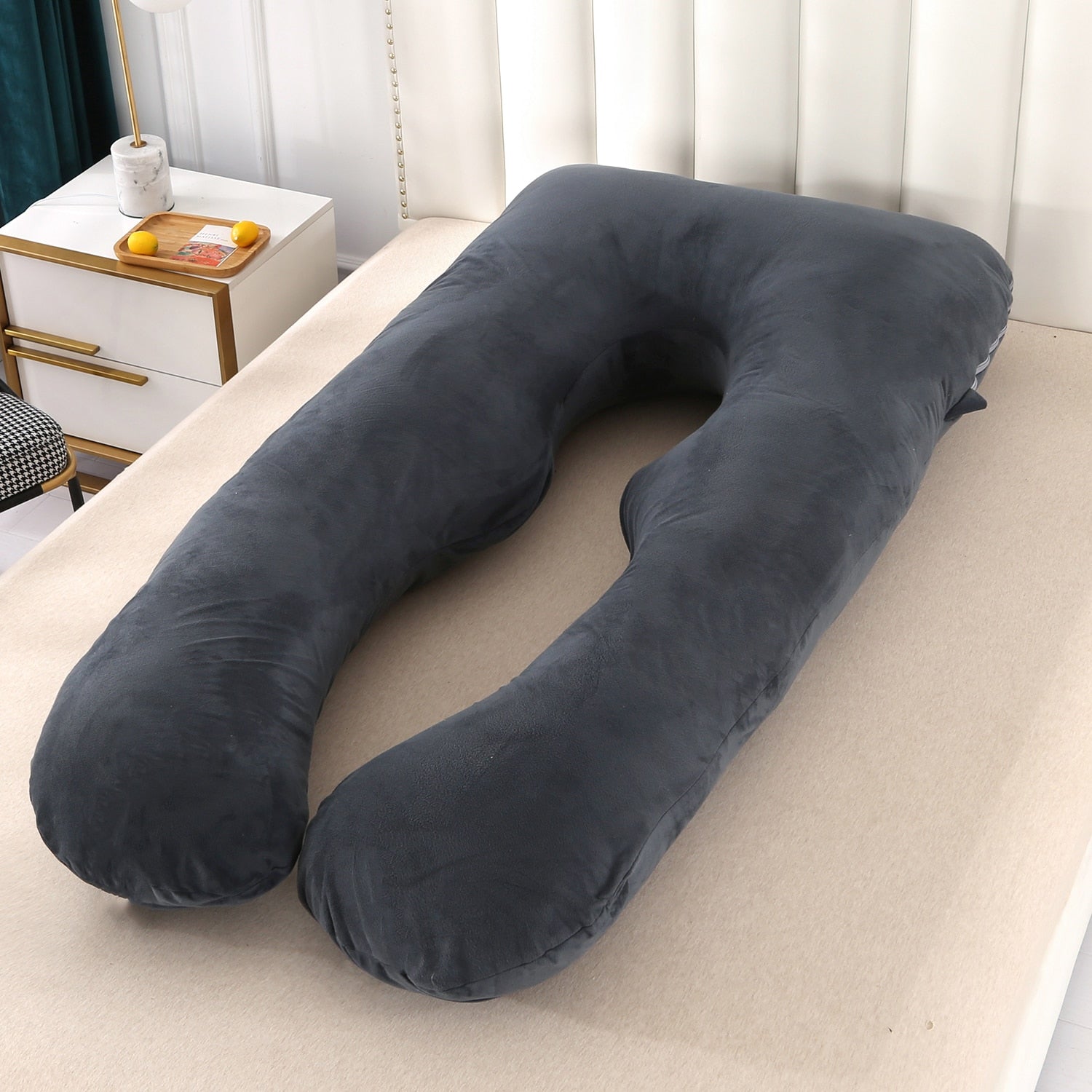 Sleeping Support Pillow For Pregnant Women - Plush-Black Find Epic Store