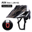 LED Light Rechargeable Cycling Mountain Road Bike Helmet - A04 Gray Find Epic Store
