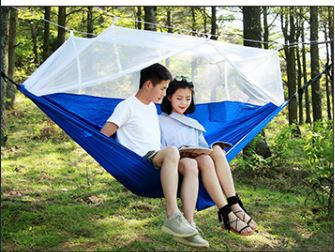 Outdoor Mosquito Net Hammock Camping - White / Blue Find Epic Store