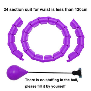 24 Section Adjustable Sport Hoops Waist Exercise - purple fitness hoop Find Epic Store