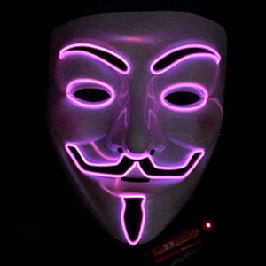 Vendetta Led Luminous Mask - Violet / Battery Style Find Epic Store