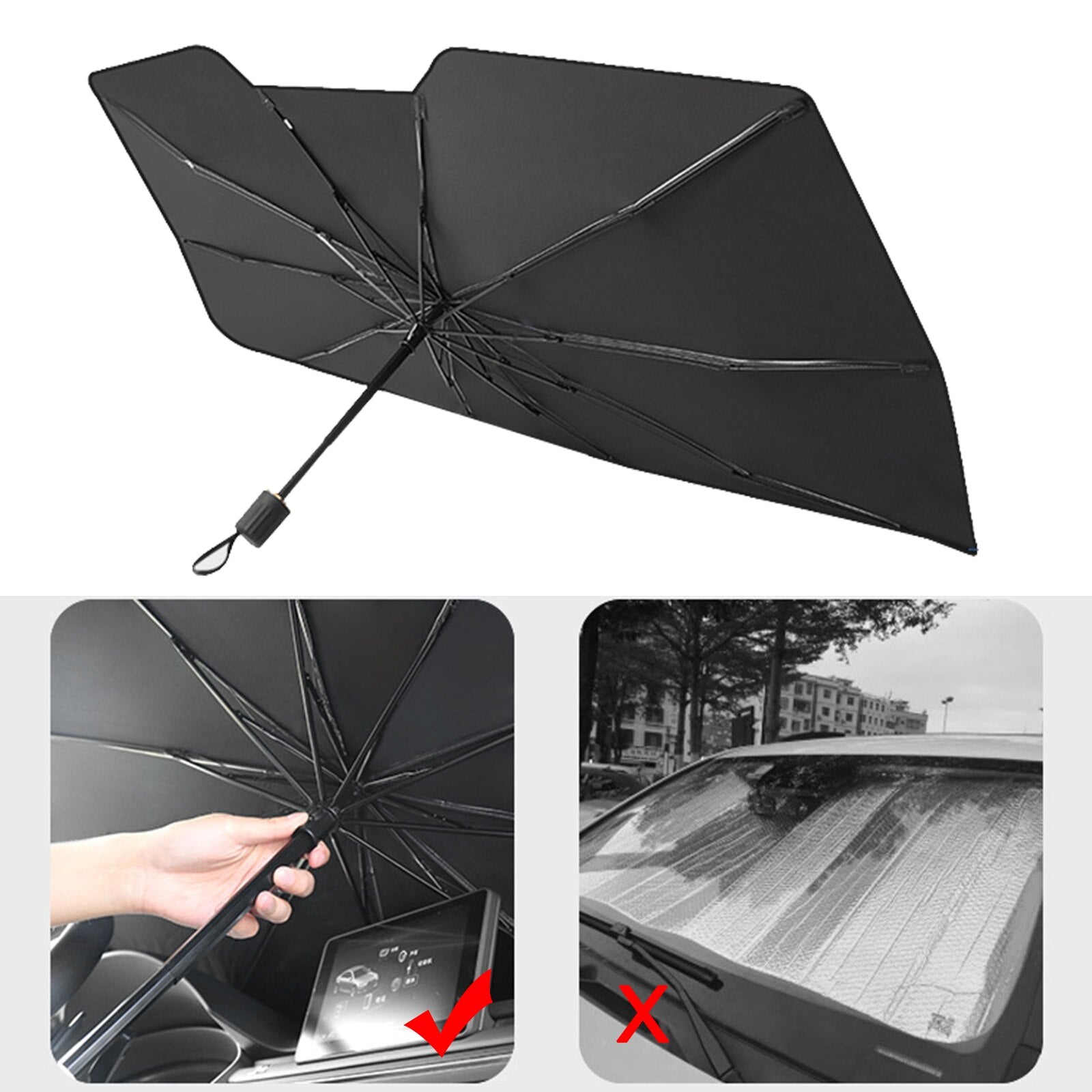 Car Sun Umbrella Interior Windshield - 142x80x39cm Find Epic Store