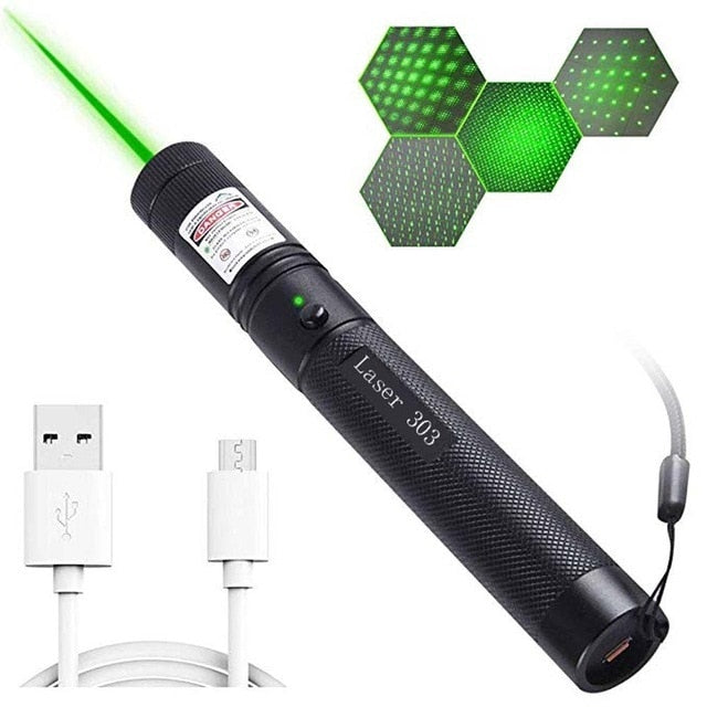 USB Charge 303 Laser Pointer - green Find Epic Store