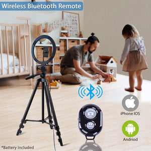 26cm Led Selfie Ring Light Bluetooth Remote Lamp Photography Tripod Holder - Find Epic Store