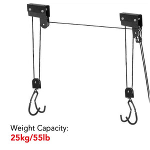 Bicycle Ceiling Lift Cargo Racks Bike Storage Garage Hanger - no kayak straps 25kg Find Epic Store