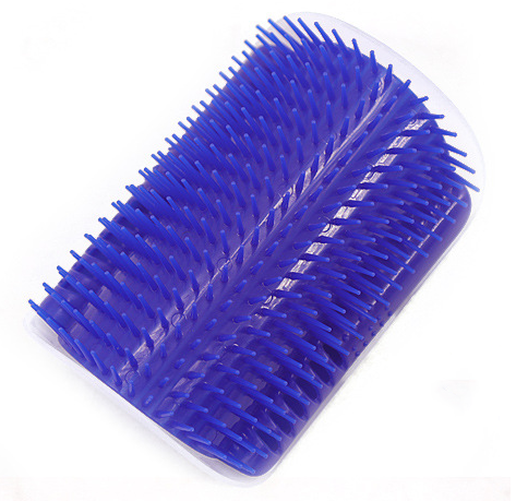 Pet cat Self Groomer Grooming Tool Hair Removal Brush Comb for Dogs Cats Hair Shedding Trimming Cat Massage Device with catnip - Blue / 9x13cm Find Epic Store