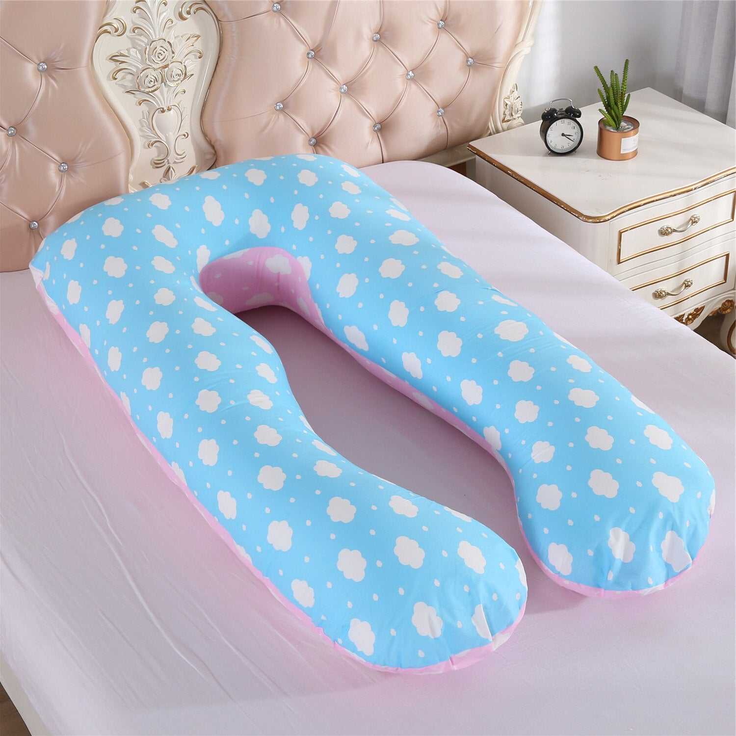 Sleeping Support Pillow For Pregnant Women - Pink-Blue Cloud Find Epic Store