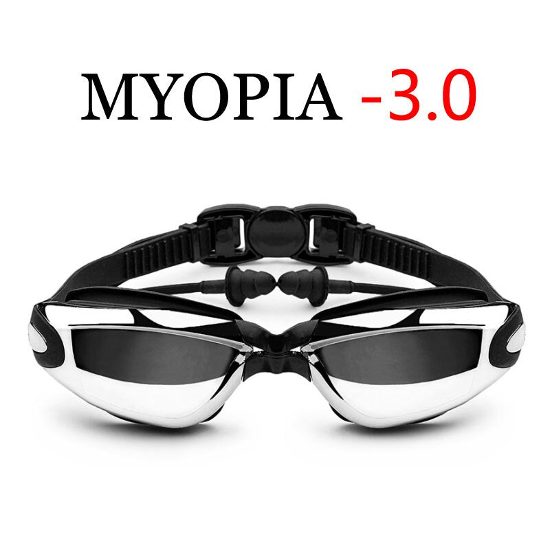 Professional Adult Swim Eyewear Waterproof Optical Diving Glasses - Myopia Black -3.0 Find Epic Store