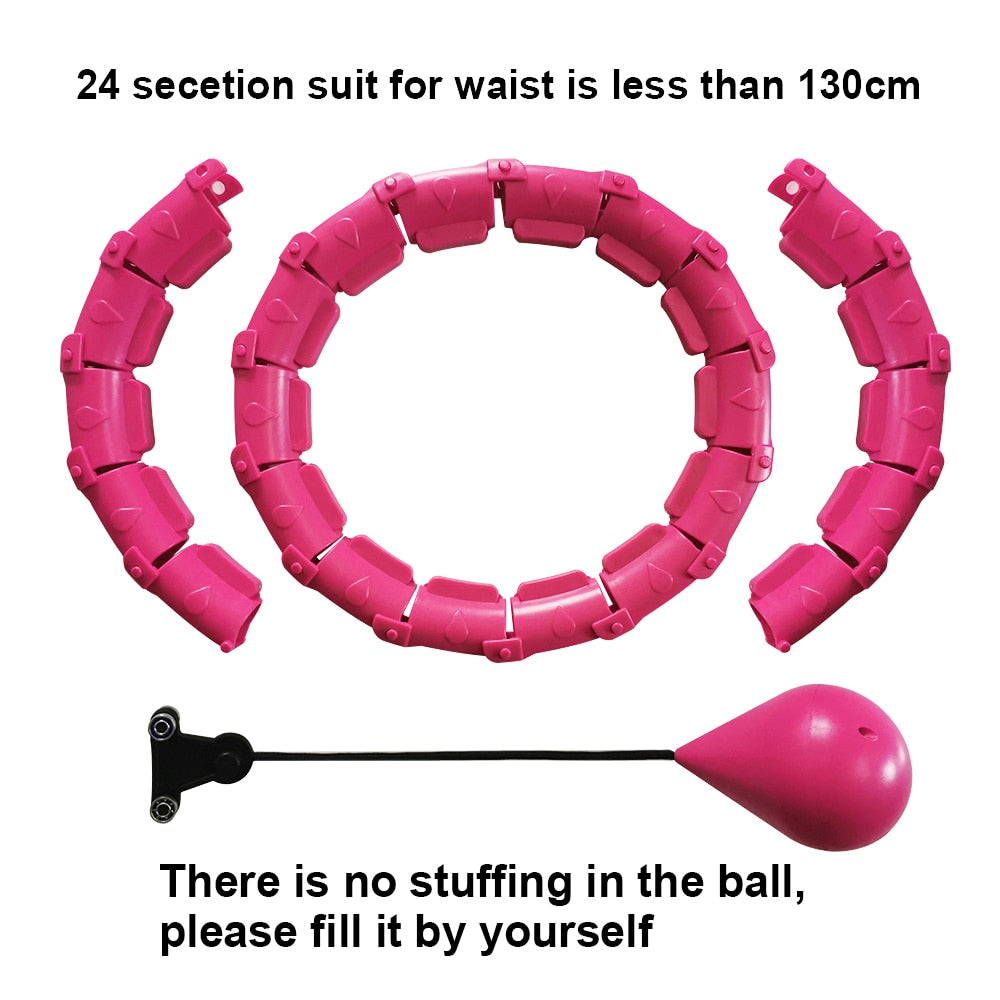 24 Section Adjustable Sport Hoops Waist Exercise - pink fitness hoop Find Epic Store