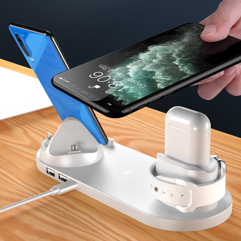 Wireless Charger 6 in 1 10w Qi Fast Stand - Find Epic Store