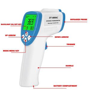 LCD Display Digital Infrared Forehead Thermometer Non Contact Infrared Thermometer Baby Adult Body Temperature Fever Measure - Find Epic Store