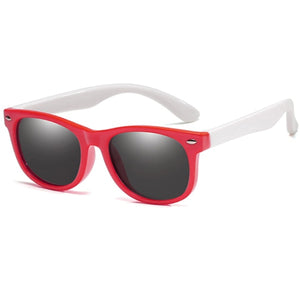 WarBlade Round Polarized Kids Sunglasses - red white Find Epic Store