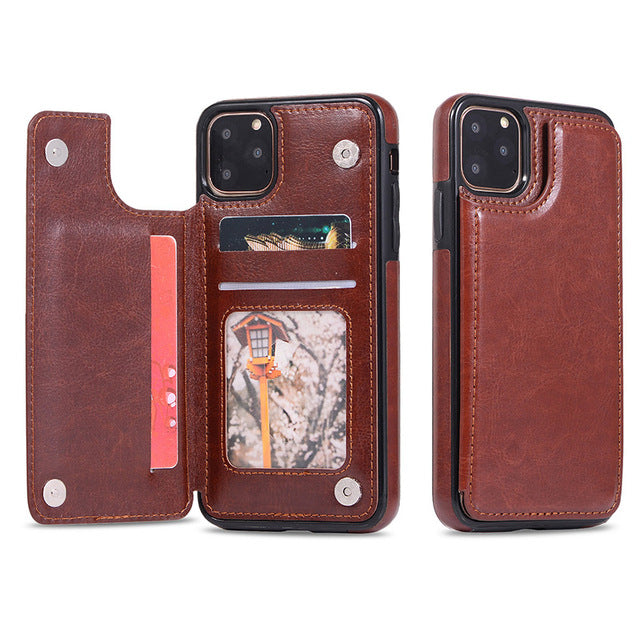 Wallet Phone Cases for iPhone 11 Pro Max 6S 6 7 8 Plus XS Max XR Case Cover Retro Flip Leather Phone Case for Iphone 7 Case Capa - Brown / For iPhone 7 8 Find Epic Store