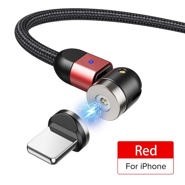 Magnetic USB Type C Micro Cable Fast Charge Magnet Phone Charger - Red For iPhone / 0.5m(1.6ft) Find Epic Store