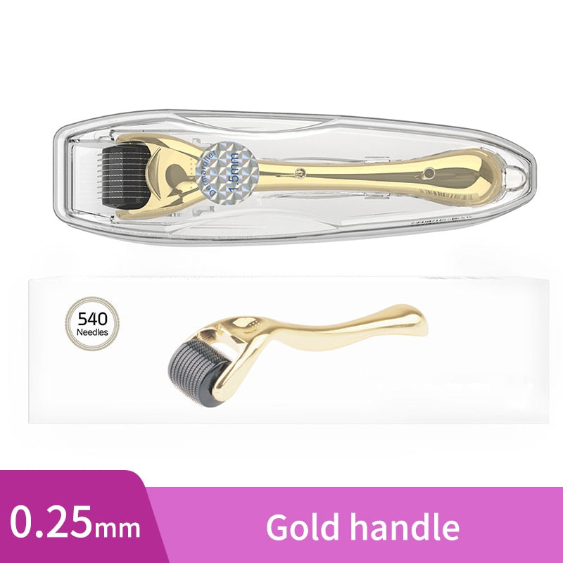 Derma Roller Skin Care & Body Treatment - gold 0.25 mm Find Epic Store