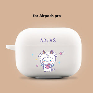 For AirPods Pro 2 1 Cross fire Keychain earphone Protector Cover for Apple earphone Protector shell Case twelve Constellation - 200001619 United States / Aries Find Epic Store