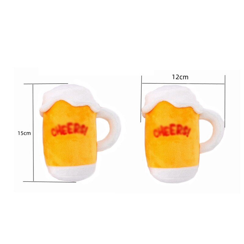 Dog Chew Toys Bite Resistant Soft Plush Playthings Funny Durability Chew Molar Toy Beer Glass Bottle Shape Pet Supplies - 200003723 Find Epic Store