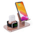3 in 1 Charging Dock Holder For iPhone 11 12 Pro XR XS Max Silicone Charger Stand for Apple Watch AirPods Charging Station Docking - 5093004 United States / Rose Gold Find Epic Store
