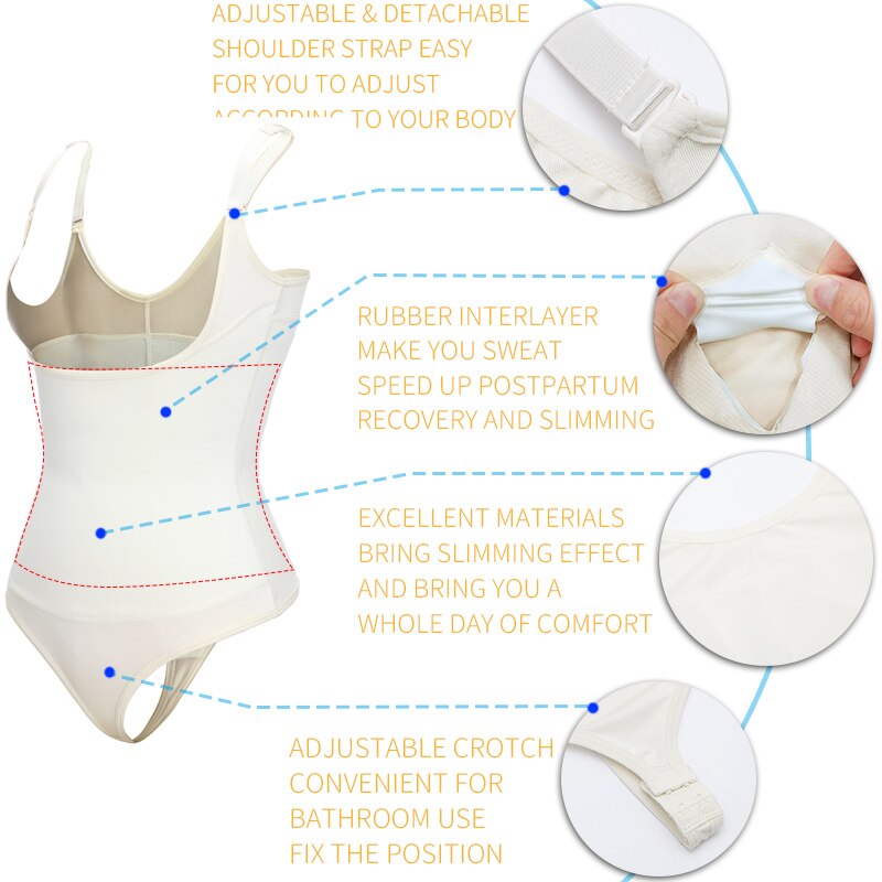 Latex Full Body Shaper Waist Trainer Smooth Lift Underbust Slimming Underwear Bodysuits Shapewear Tummy Trimmer Women Corset - 31205 Find Epic Store
