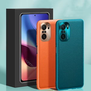 For Xiaomi POCO F3 X3 Pro Case Luxury Metal Camera Protection Leather Hard Back Cover For POCO X3 Pro X3 NFC Redmi Note 10 Pro - Find Epic Store