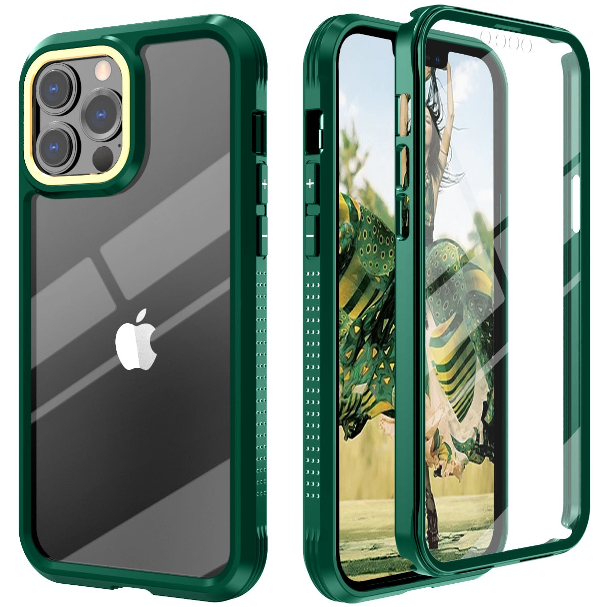 Case For iPhone 13 Case, Rugged Heavy Duty Shockproof Protection Slim Lightweight Soft TPU+Hard Plastic Dual-Layer Protective Case - 380230 for iPhone 13 / green / United States Find Epic Store