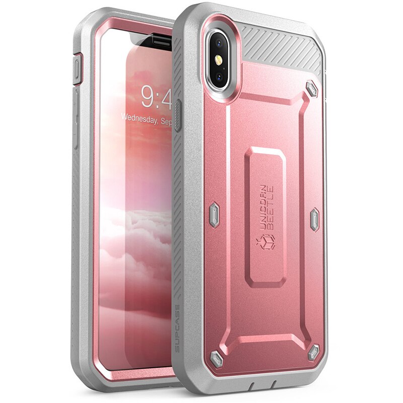 iPhone 5/5s/SE/SE 2020/6/6s/6 Plus/7/7 Plus/8/8 Plus/X/XS - Full-Body Rugged Case with Built-in Screen Protector - 380230 For 5 5S SE / RoseGold Find Epic Store
