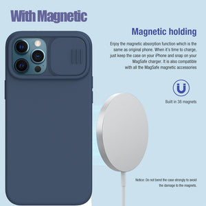 Lens Protection for iPhone 12 Pro Max Case Silky Magnetic Adapt Magsafe Silicone PC Phone Back Cover for iPhone 12 Pro - 380230 for iPhone 12 / Blue With Magnetic / United States Find Epic Store