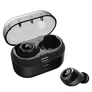 Real Wireless Bluetooth Earbuds Bluetooth 5.0 Binaural Clear Crystal Call Earphone with Charging Box & 100 Hrs Long Standby Time - 63705 Black / United States Find Epic Store