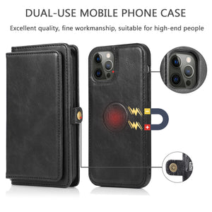 Red Wallet Case For iPhone 12 Pro Max Detachable Retro Leather Magnetic Flip Cover Case for iPhone 11 12 Pro Max X XR XS Max 8 7Plus - 380230 Find Epic Store