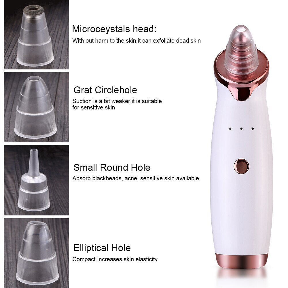 Electric Vacuum Suction Blackhead Remover USB Rechargeable Facial Pore Cleaner Spot Acne Pimple Black Head Extractor Face Care - 200192143 Find Epic Store