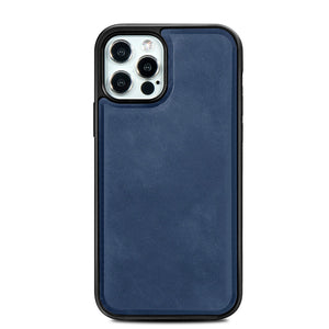 Smooth Leather Case for iPhone 12 Pro Max/iPhone 12 mini Cover, Vintage leather Fitted PC Protection Cover Wireless charging - 380230 for iPhone 12 Mini / Blue / United States Find Epic Store