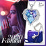 Fashion Angel Wings Heart Shape Pendant Necklace with Purple Crystal for Women Fashion Jewelry Valentine's Day Gifts - 200000162 Find Epic Store
