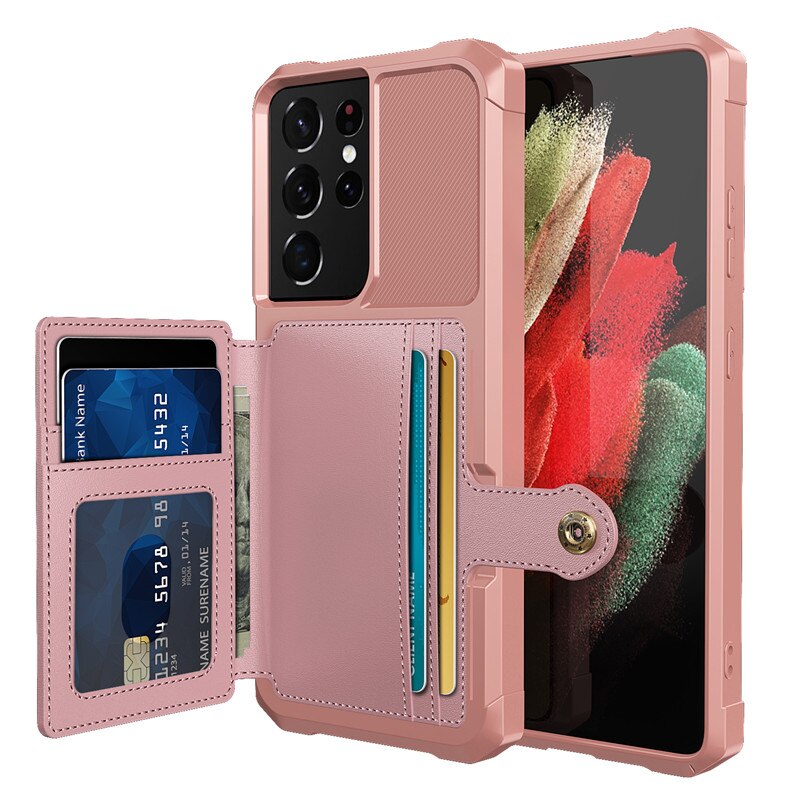 Car Magnetic PU Leather Wallet Phone Case for Samsung Galaxy Note 20 S10 S20 Ultra S9 Plus Note 10 Soft TPU Shockproof Cover - 380230 For Galaxy S9 / Pink / United States Find Epic Store