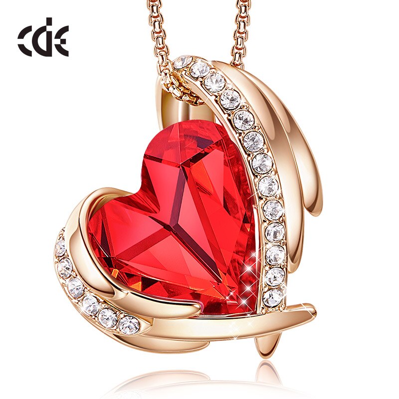 Heart Pendant Necklace - 200001699 Red Gold / United States / 40cm Find Epic Store