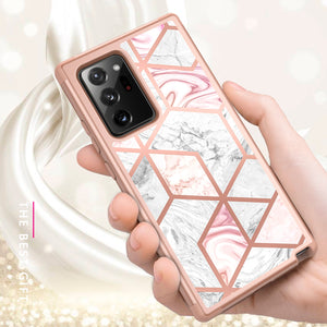 For Samsung Galaxy Note 20 Ultra 5G Note 10 Case, Cute Marble Airbag Series Dual Layer Rugged Bumper Heavy Duty Protective Cover - 380230 Find Epic Store