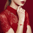 Fashion Red Heart Crystal Charm Bangles Women Gold Color Copper Jewelry - 200000146 Find Epic Store