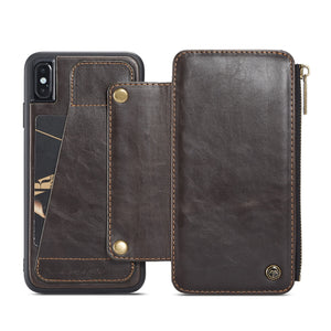 Wallet Case For iPhone 11 Pro 6s 7 8 Plus X XS XR MAX SE 2020 Zipper Wallet Leather Original Zipper Flip Wallet Leather - 380230 Find Epic Store