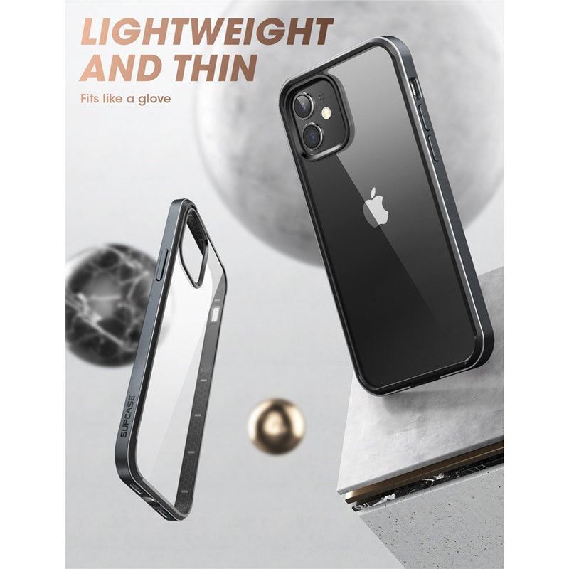 iPhone 12 Case - Slim Frame Cover with TPU Inner Bumper & Transparent Back - 380230 Find Epic Store