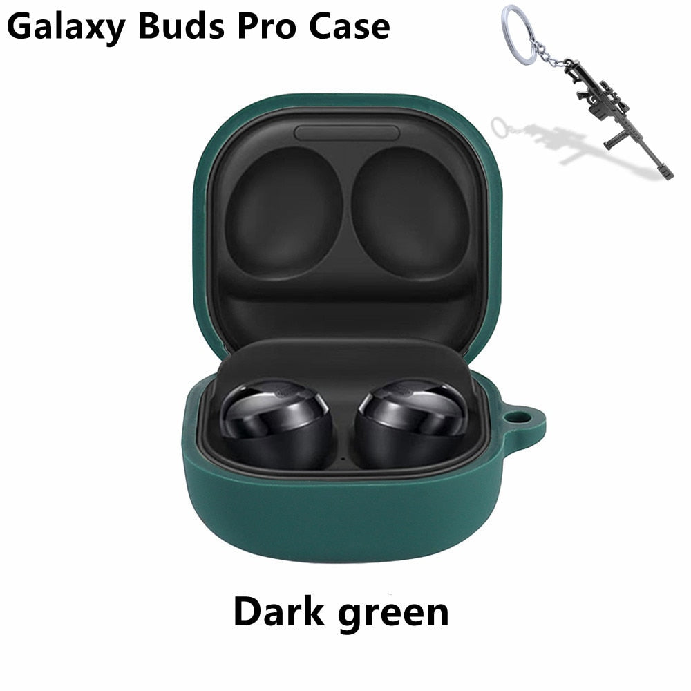 Case for Samsung Buds live/Pro Cover Shell Accessories Earphone Protector Anti-drop Shockproof Soft Silicone for Samsung Galaxy - 200001619 United States / Dark green Pro Find Epic Store