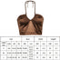 Tops Cross Halter Y2k Brown Crop Top - 200000790 Find Epic Store