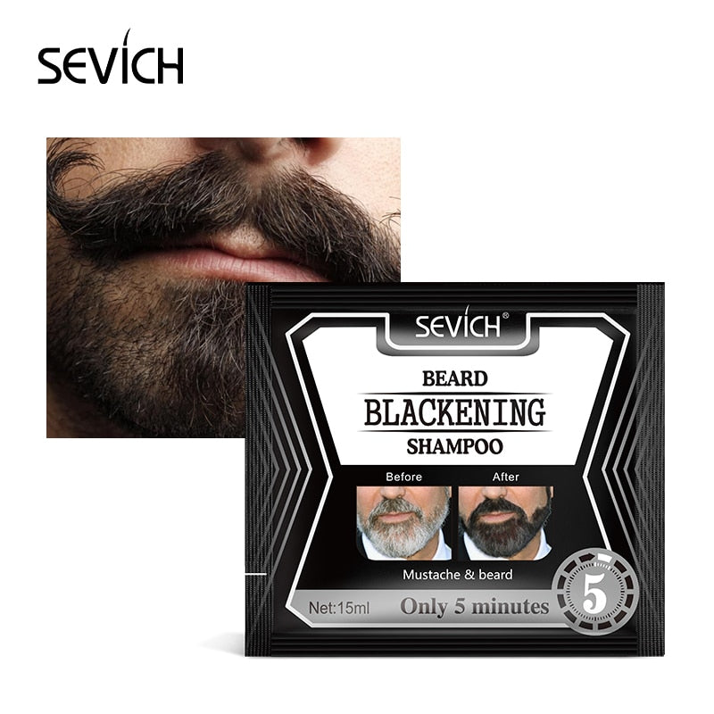 Sevich 15ml Beard Blackening Shampoo Only 5mins Fast Dye Beard Into Black Long Lasting 4 Weeks Coloring Nourishing Beard Product - 200001173 Find Epic Store