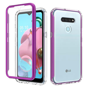 Transparent 2 in 1 Case for LG K51 STYLO 6 K31 Shockproof Hybrid Hard + TPU Shield Case for LG Premier Pro PLUS Aristo 5 Plus - 380230 for LG K51 / purple / United States Find Epic Store